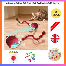 Automatic Rolling Ball Smart Pet Toy Electric Self-Moving Cat Dog Kitten GameUK.