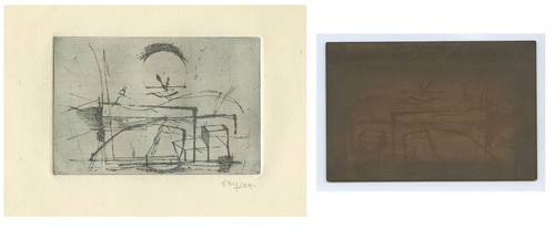 Bernard kay abstract etching - bernard,