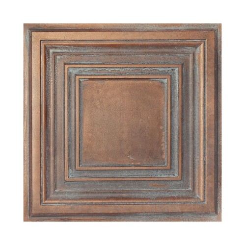 Ceiling tile faux tin - ceiling, painted