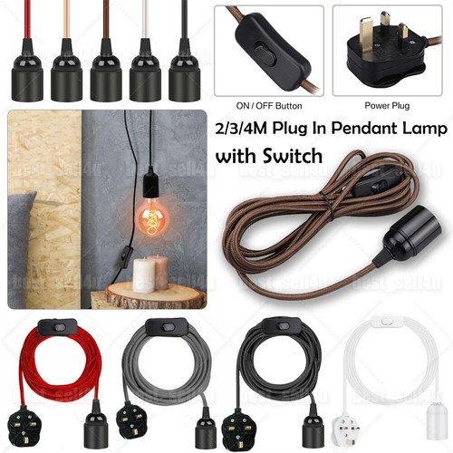 Fabric flex plug - uk, pendant