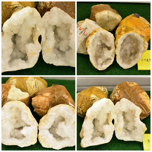 Large quartz geode white - geode, whole
