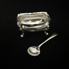 Vintage Silver Salt & Spoon -