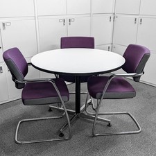 Round Meeting Table & 3