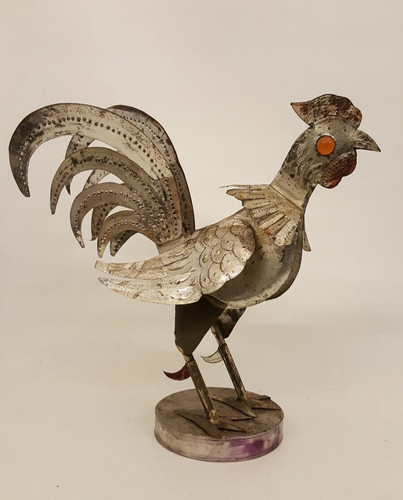 Vintage punched tin rooster