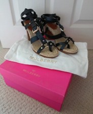 Mulberry Black Leather Sandals