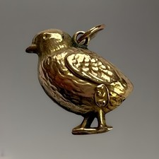 9ct Gold Chick Charm Antique