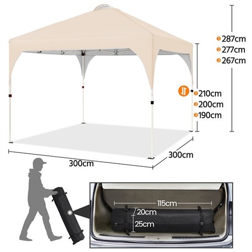 Pop canopy tent 3x3m - up,