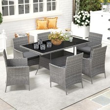 6 Seater Rattan Dining Set
