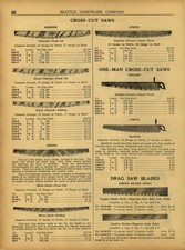 1924 PAPER AD Simons Atkins Sheffield one man two man cross cut saw