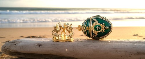 Green faberge egg home - faberge,