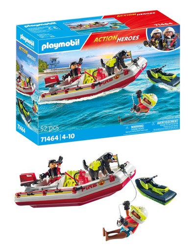 Playmobil fireboat with aqua - fireboat,