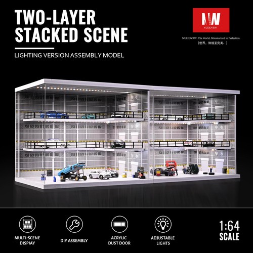 Diorama car garage - 1/64,