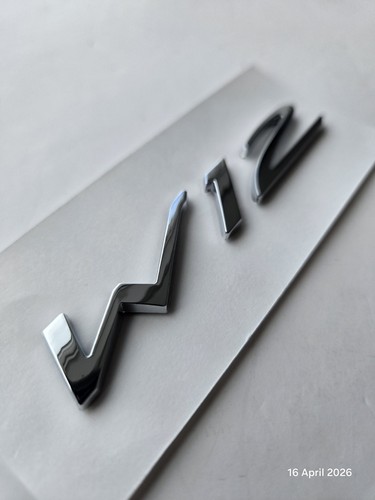 Bentley w12 badge - bentley, silver