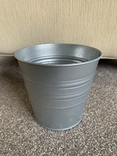 IKEA SOCKER Galvanised Steel Silver Plant Pots Indoor and Outdoors Vintage Style