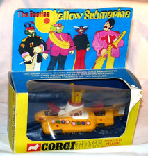 ⭐ Rare Vintage Corgi 803 The Beatles Yellow Submarine Boxed Original Collectable