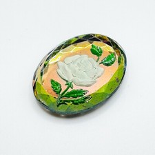 Vintage Reversed Carved Floral