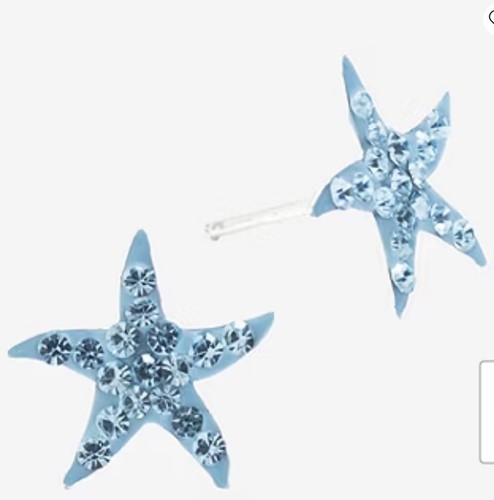 925 sterling silver - silver, starfish