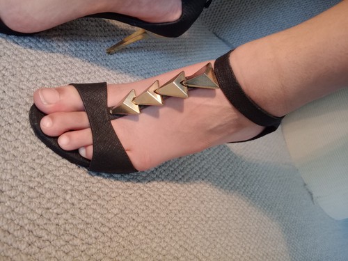 Women black gold studded - women’s, black/gold