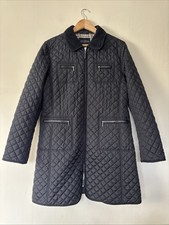 Hobbs Mid Length Black Quilted