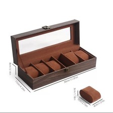Watch Storage Box Wooden Glass