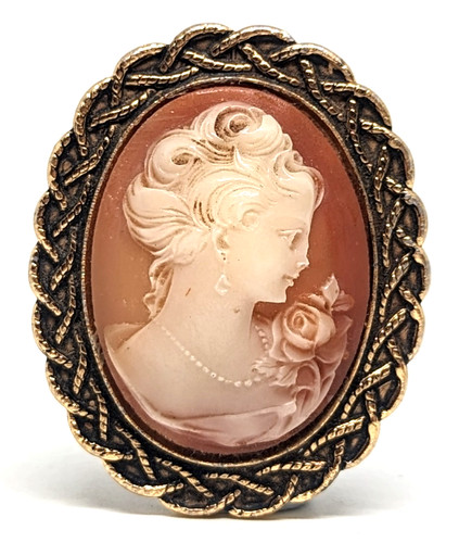 Vintage oval cameo ladies - oval,