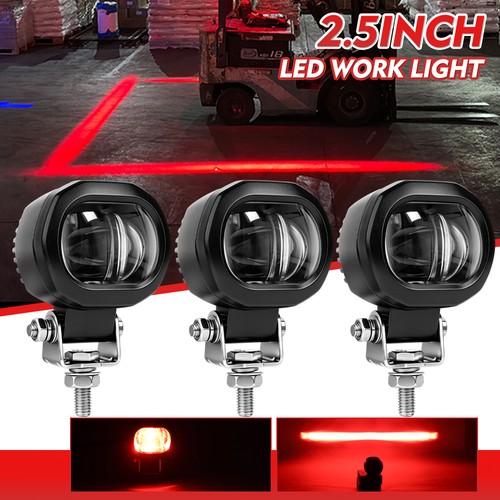 Red led forklift - red, truck