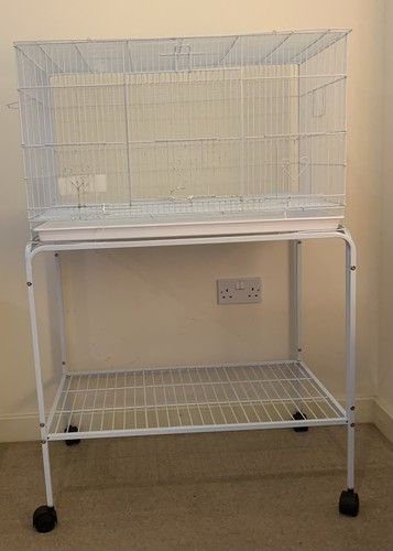 Large white bird cage - large, on