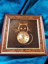 Ken Broadbent  cat Design wall clock H33cm W33cm vgc