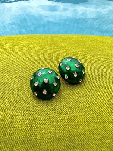 Vintage ciro green earrings - ciro,