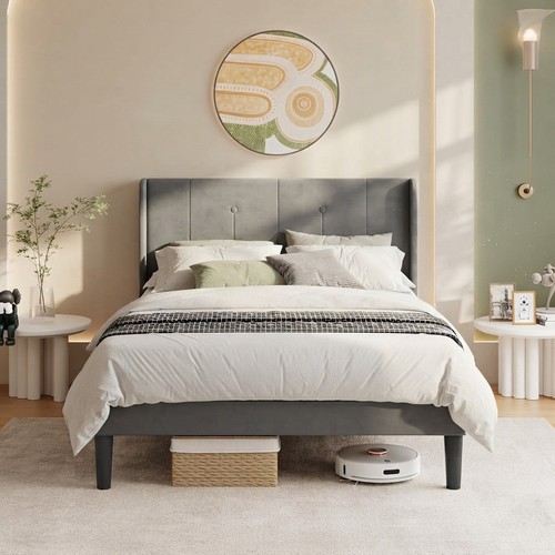 4ft6 double bed frame - bed, with