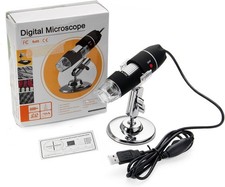 USB Digital Microscope with Stand – 1000x Zoom, LED, PC Inspection Camera