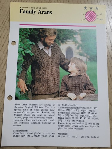 Knitting pattern men family - pattern, men's