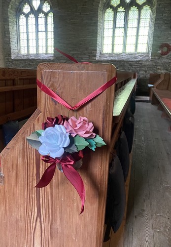 Paper flowers wedding pew - paper, /