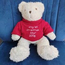 Mamas & Papas Teddy Bear My First Christmas Plush Soft Toy