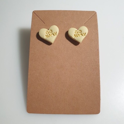 Heart shape stud earrings - stud, go