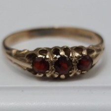 9ct Gold Ring Ruby Stone Full