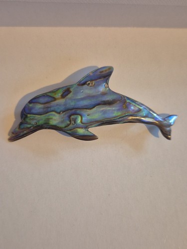 Dolphin carved abalone - dolphin,