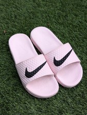 Nike Benassi Solarsoft Women's Size Uk 7.5 Slides White Pink 705475 601 RARE