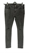 Primark Black Super Skinny Distressed Jeans Size W34 L32 