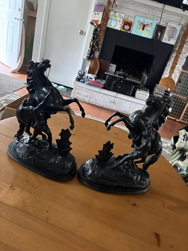 Vtg marly cast metal horse - cast,