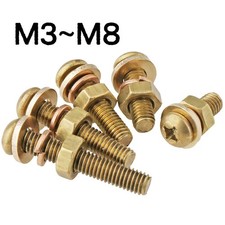 M3~M8 Brass Phillips Button