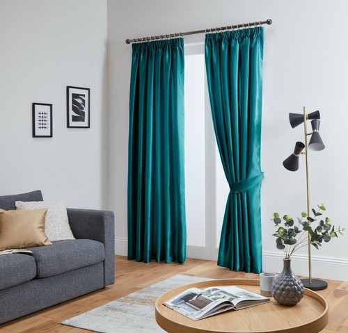 Faux silk curtains - faux, luxury
