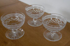 3 x Vintage Crystal Cut Glass