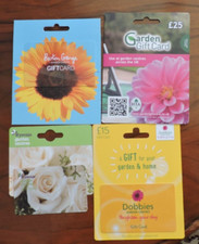 4 NEW GARDEN CENTRE GIFT CARDS UK. NO VALUE COLLECTORS ITEM. LOT 8