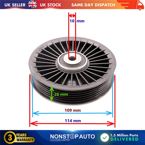 Fan belt tensioner pulley - tensioner, v