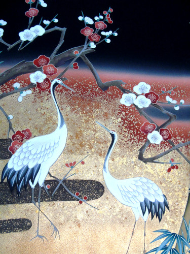 Ayane crane birds in - , woods