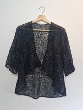 M&S Woman black sheer bolero /