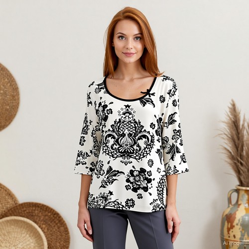 Boho coquette tunic - tunic, black