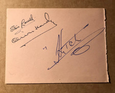 LAUREL and HARDY  Genuine Vintage Signed Album Page + HUTCH + 10x8 PHOTO CAv COA