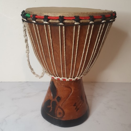 Djembe red gold green drum - green,